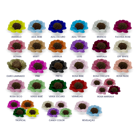 Fine Sweets Flower Shaped Silk Wrappers - 40 units Empório Box
