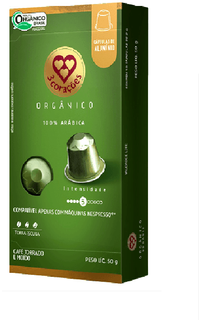 Capsula 3 Corações 100% organico 50G - MEUBRASILONLINE