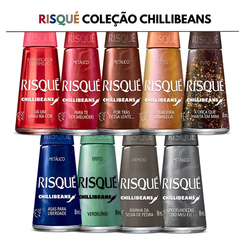 Esmaltes Risque - Kit 9 Coleção Chilli Beans 8ml