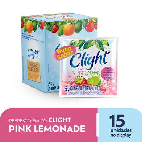 Refresco em Pó Clight Limonada Rosa 15x8g