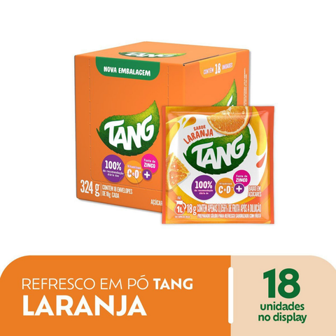 Tang Orange Powdered Drink Mix, Display, 18 units x 18g