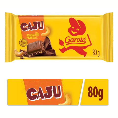 Chocolate Garoto Ao Leite Com Castanha De Caju 3x80g