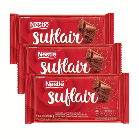 Nestlé Suflair Chocolate Bar 3x80g