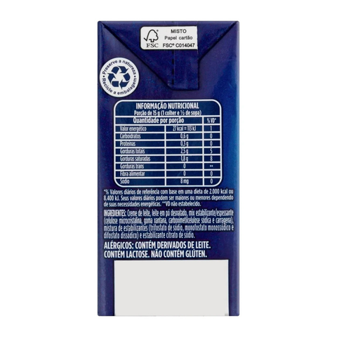 Light UHT Homogenized Cream 200g Box Italac