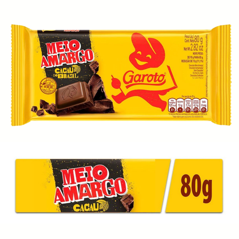 Chocolate Garoto Meio Amargo 3x80g