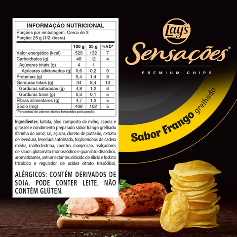 Batata Sensações Sabor Frango Grelhado 70g