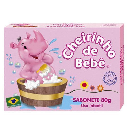 Sabonete Rosa Cheirinho de Bebe 80g - MEUBRASILONLINE