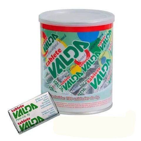 Tablete Valda Goma de Mascar — Pote com 100 Unidades (4g cada)