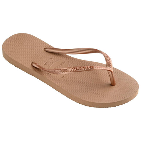 Havaianas Slim Traditional Rose Gold Flip Flops