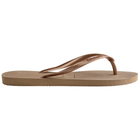 Havaianas Slim Traditional Rose Gold Flip Flops