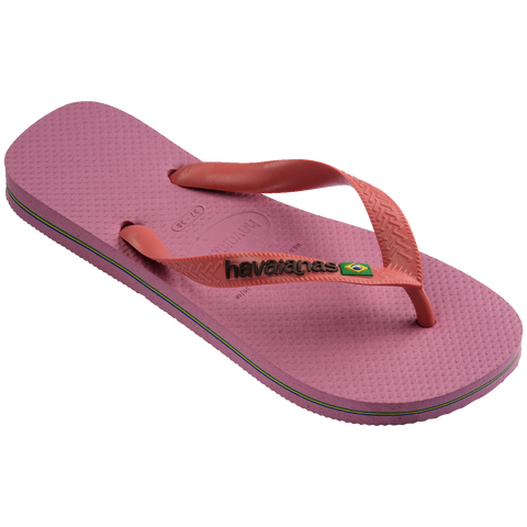 Chinelo Havaianas Brasil Logo Rosa Chiffon