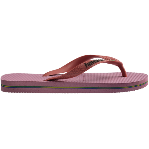 Chinelo Havaianas Brasil Logo Rosa Chiffon