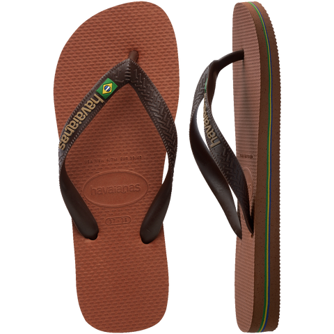 Chinelo Havaianas Brasil Logo Ferrugem
