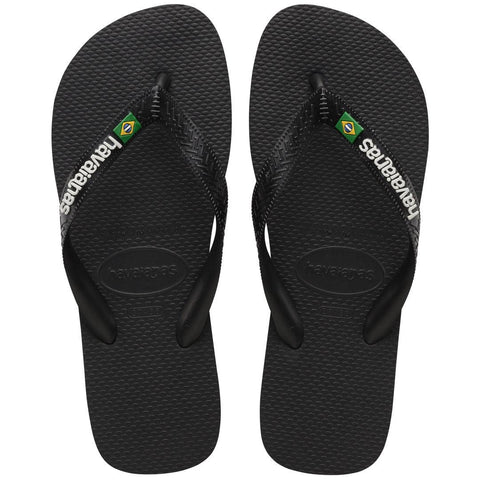 Chinelo Havaianas Brasil Logo Preto
