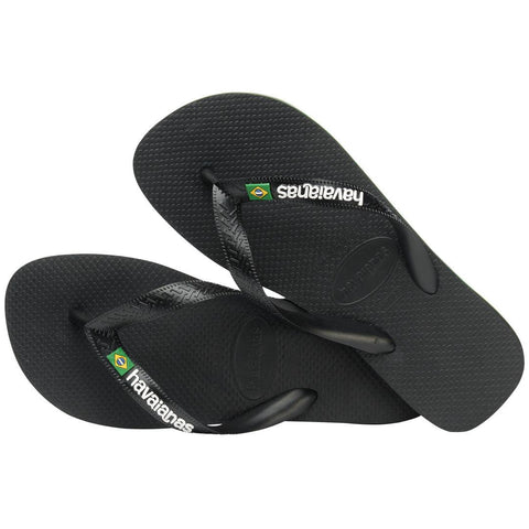 Chinelo Havaianas Brasil Logo Preto