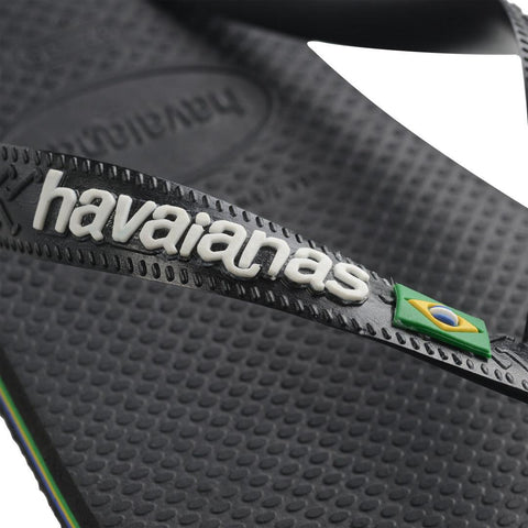 Chinelo Havaianas Brasil Logo Preto