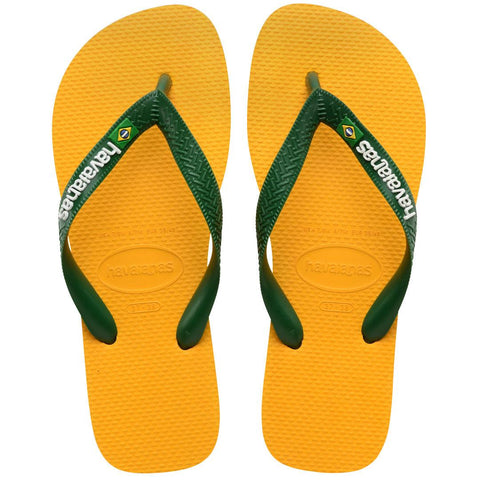 Chinelo Havaianas Brasil Logo Amarelo Pop