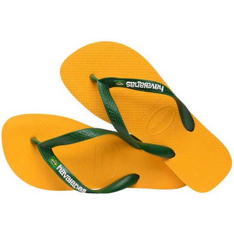 Chinelo Havaianas Brasil Logo Amarelo Pop
