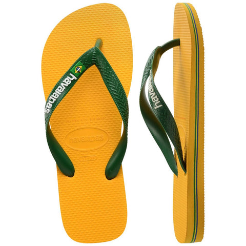 Chinelo Havaianas Brasil Logo Amarelo Pop
