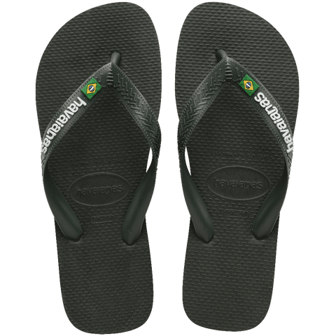 Chinelo Havaianas Brasil Logo Verde Olive