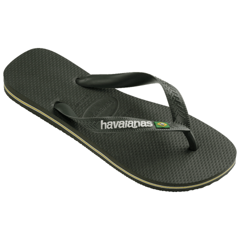 Chinelo Havaianas Brasil Logo Verde Olive