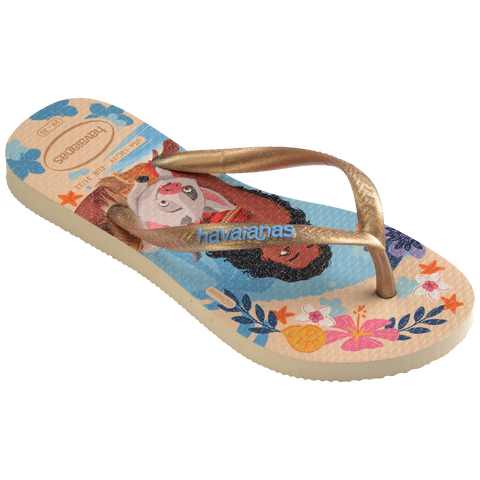Chinelo Havaianas Infantil Slim Princesas Ariel & Moana