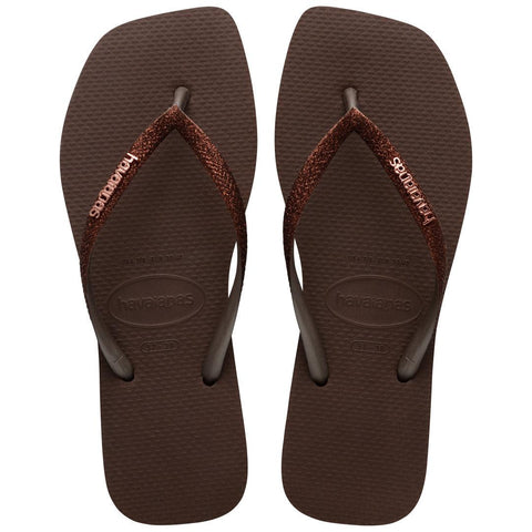 Chinelo Havaianas Slim Square Glitter
