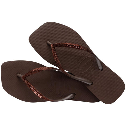Chinelo Havaianas Slim Square Glitter