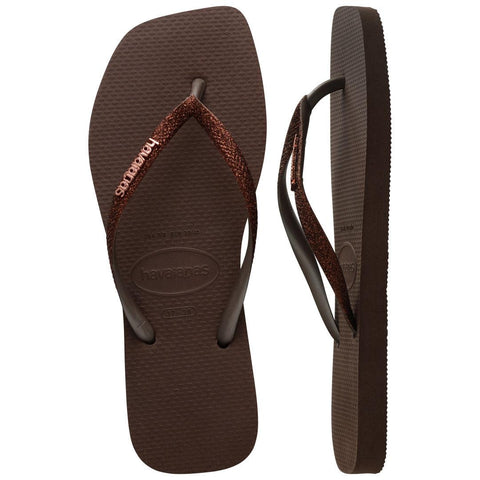 Chinelo Havaianas Slim Square Glitter