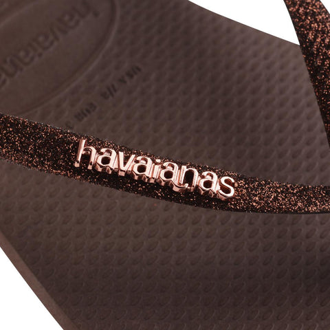 Chinelo Havaianas Slim Square Glitter