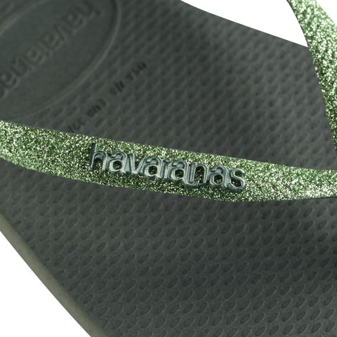Chinelo Havaianas Slim Square Glitter
