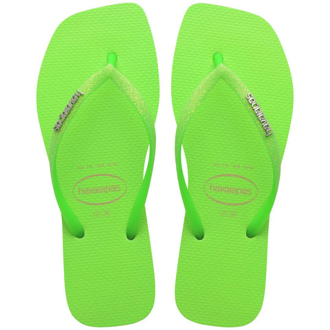 Chinelo Havaianas Slim Square Glitter Neon
