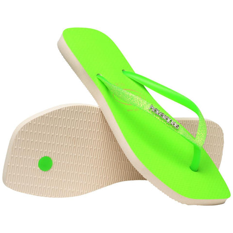 Chinelo Havaianas Slim Square Glitter Neon