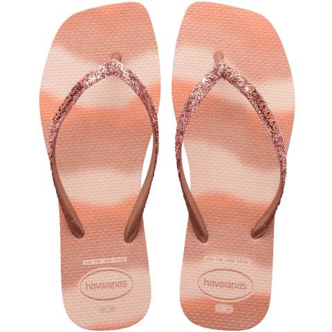 Chinelo Havaianas Slim Square Glitter Party