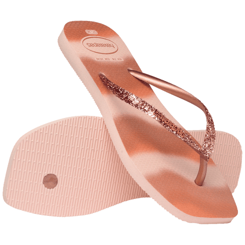 Chinelo Havaianas Slim Square Glitter Party