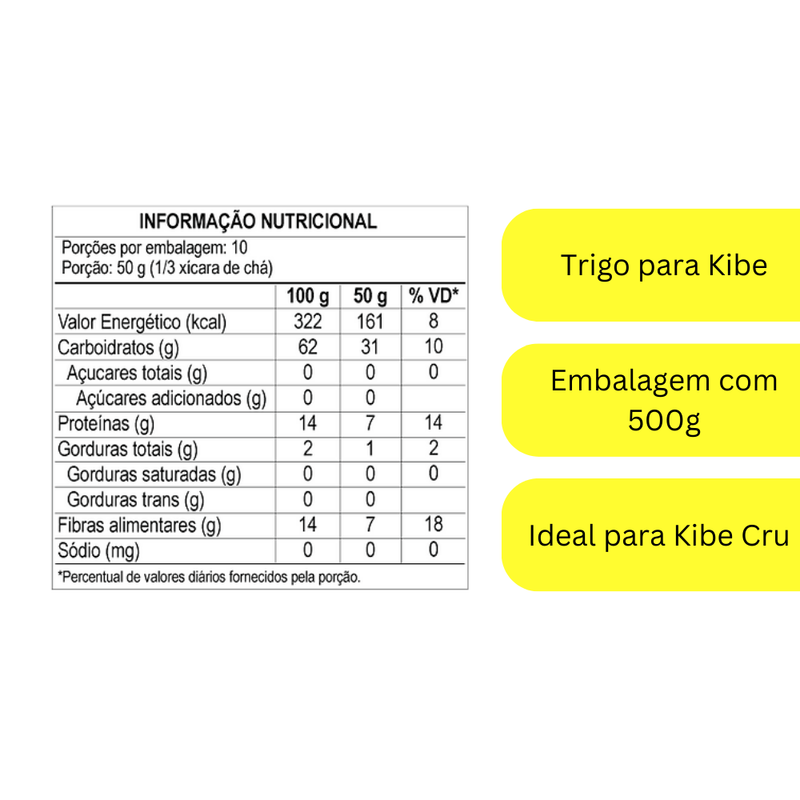 TRIGO PARA KIBE DA TERRINHA 500G