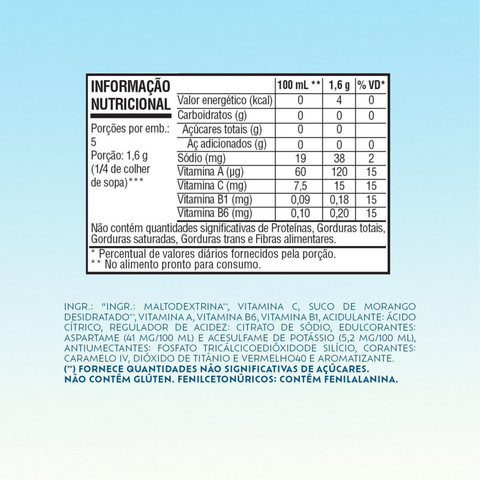 Refresco Em Pó Clight Morango 15x8g