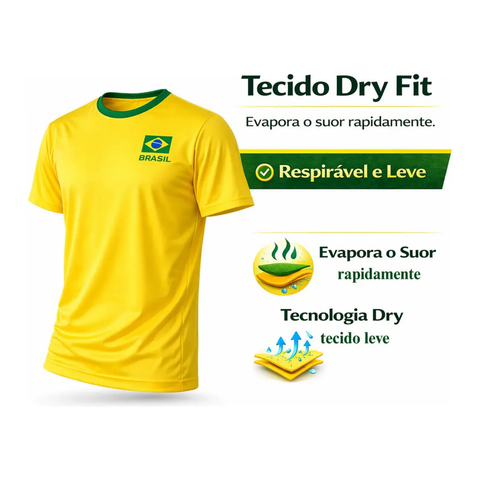 Brazil Supporter Dry Fit Mesh T-shirt