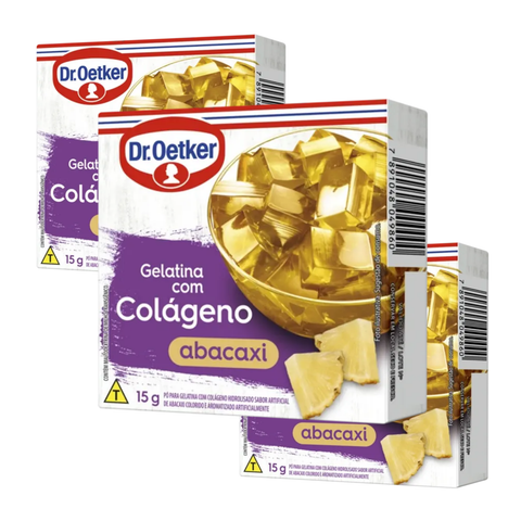 Gelatina Dr. Oetker Com Colágeno 3x20g - Sabores