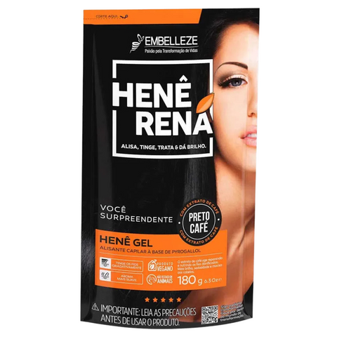 Henê Rená - Straightens, Dyes and Treats - Embelleze 180g