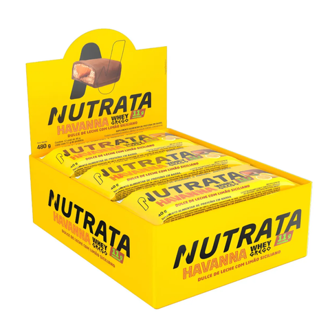 Barra Nutrata Whey Grego Doce de Leite & Limão Siciliano Display 12x40g