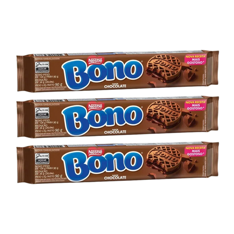 BONO® Filled Chocolate Biscuits 3x90g