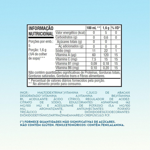 Refresco Em Pó Clight Abacaxi 15x8g