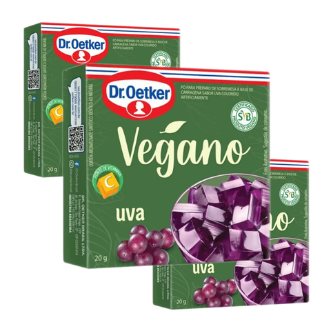 Gelatina Dr. Oetker Vegana 3x20g - Sabores