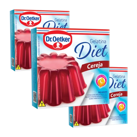 Gelatina Diet Dr. Oetker 3x12g - Sabores