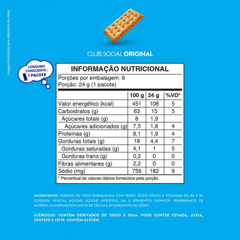 Club Social Original Biscuit 141g