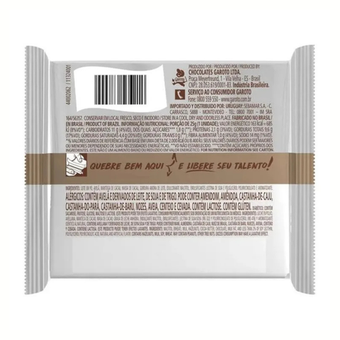 Chocolate Garoto Talento Diet Avelã - 5x25g