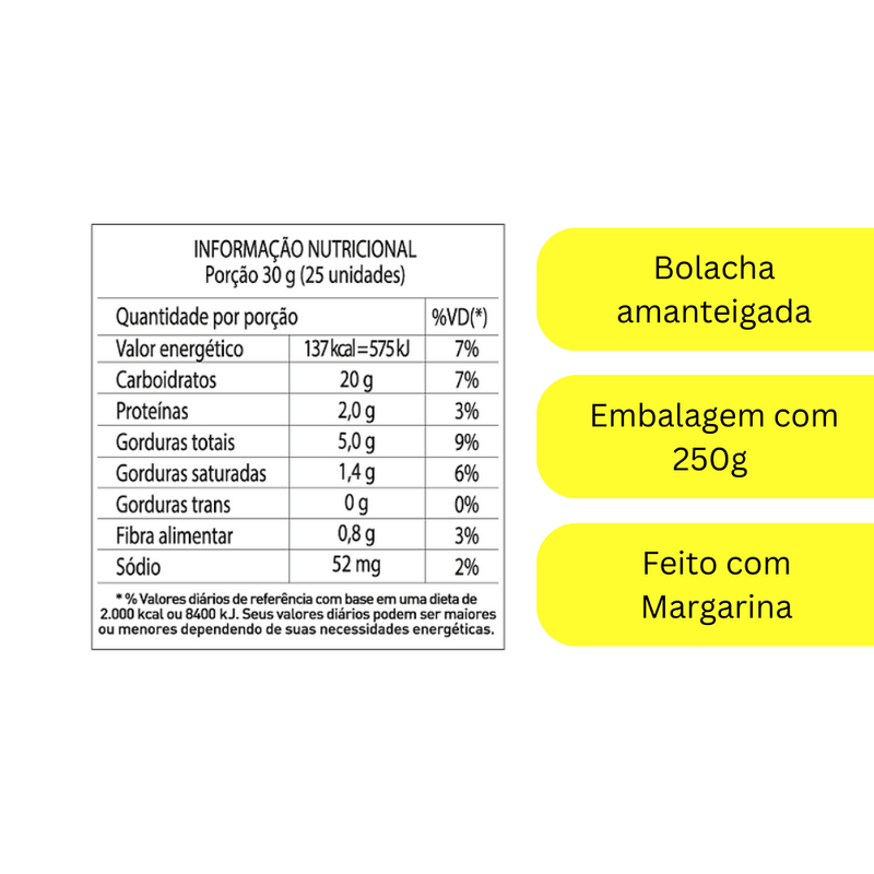 BOLACHA DA TERRINHA BRASIL 250G