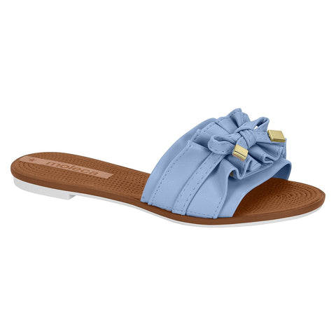 Moleca 5297-446 Ruffled Slip-on Sandal in Denim