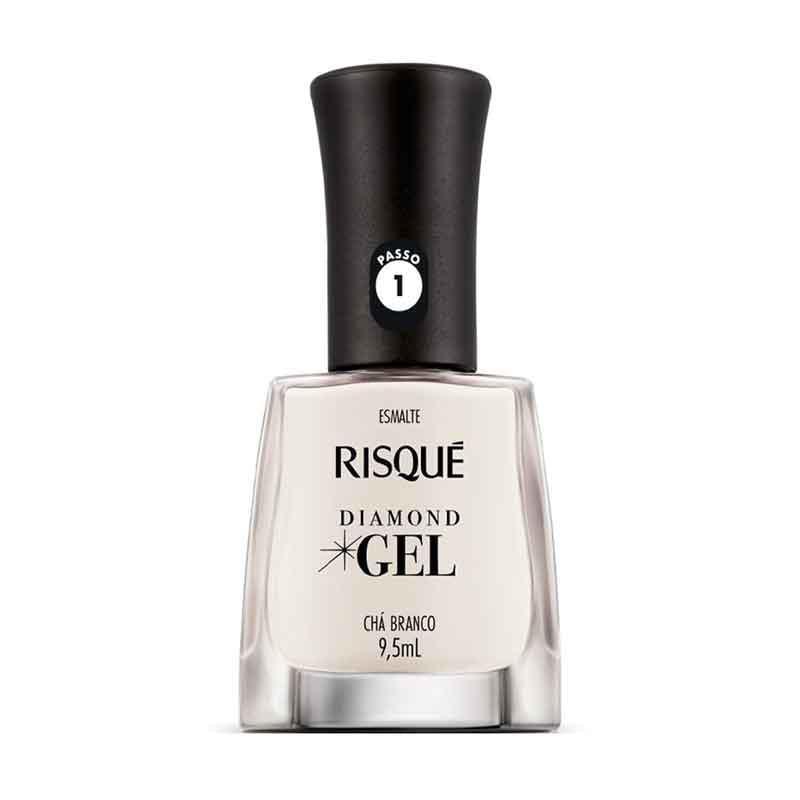 Esmalte Gel Cha Branco Risque 9.5ml - MEUBRASILONLINE